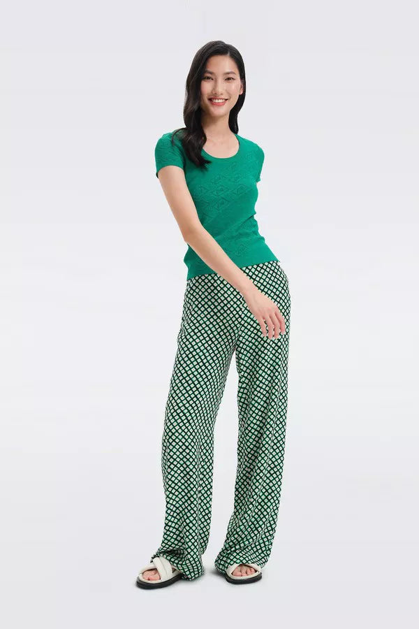 Montreal Pants in Tiny Painted Cube Indian Green