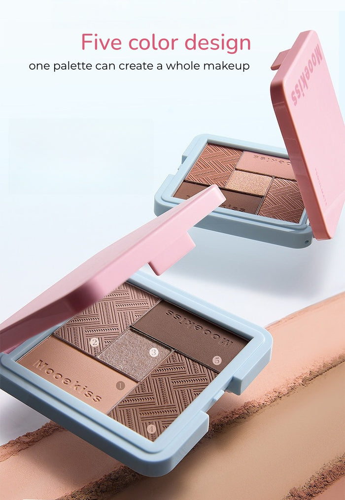 MOOEKISS Pink Blue Collectio 5-color Eyeshadow Palette T5672