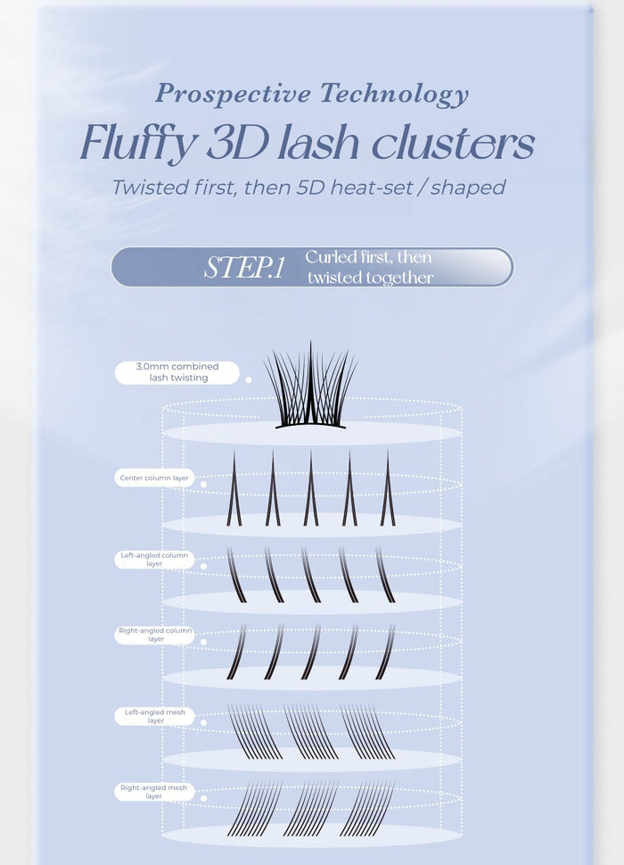 MR.WISH Fluffy Feather Collection Glue-free False Eyelashes T5677