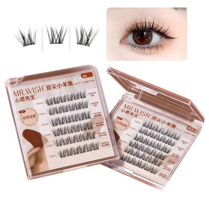MR.WISH Glue-free Lamb Horns Natural False Eyelashes T5657