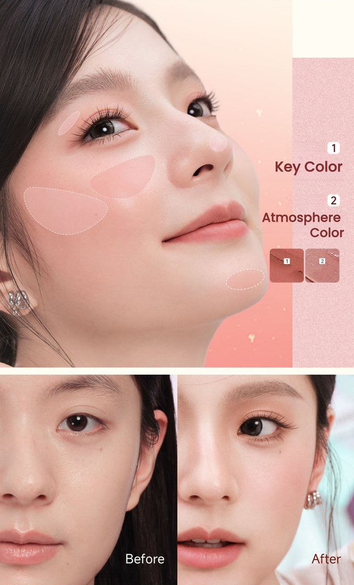 MR.WISH X Fluffy Lili Double-head Blusher & Contour Makeup Stick T5737