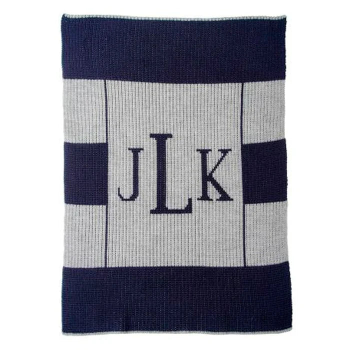 Multi Stripe Monogram Blanket