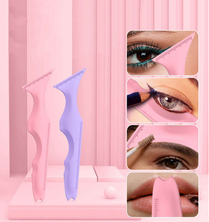 Multifunctional Eyeliner Stencil, Silicone Reusable Waterproof Tool For Liner