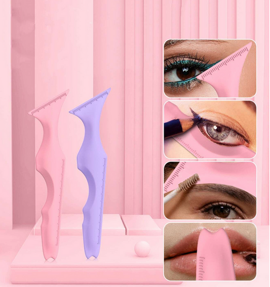 Multifunctional Eyeliner Stencil, Silicone Reusable Waterproof Tool For Liner