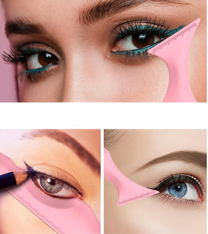 Multifunctional Eyeliner Stencil, Silicone Reusable Waterproof Tool For Liner