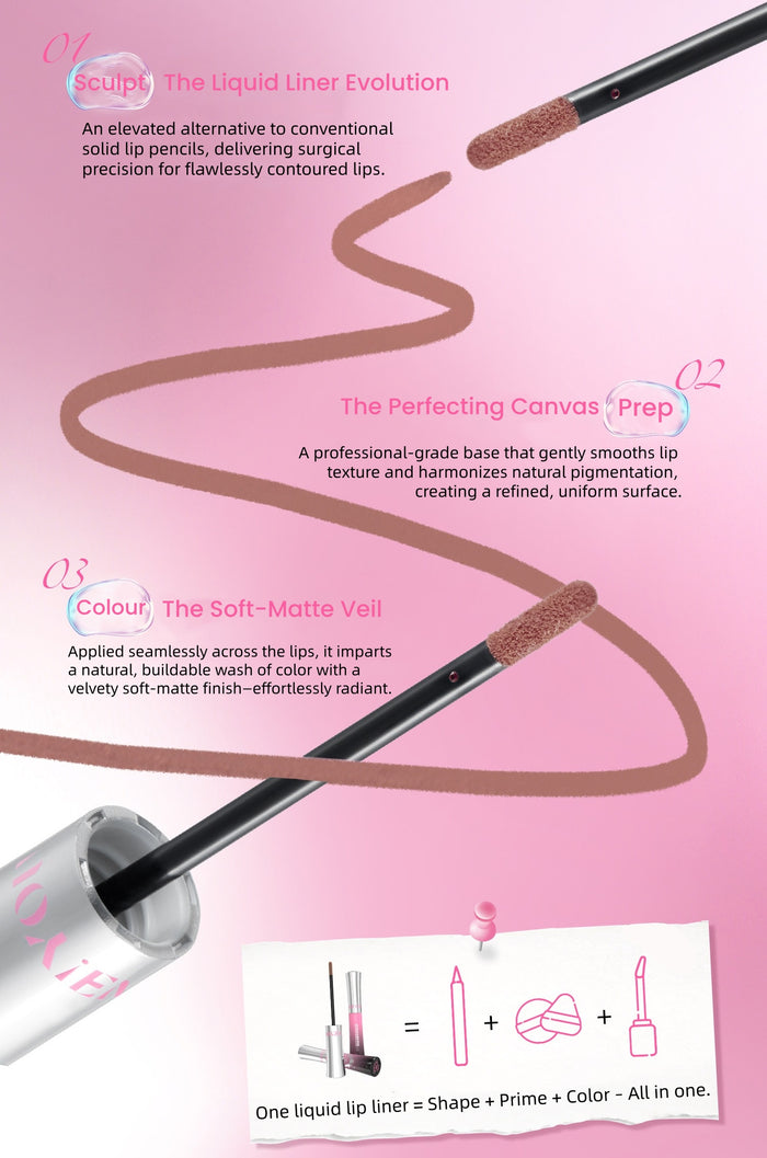NEIYOU Waterproof Double-head Liquid Lip Liner T5813