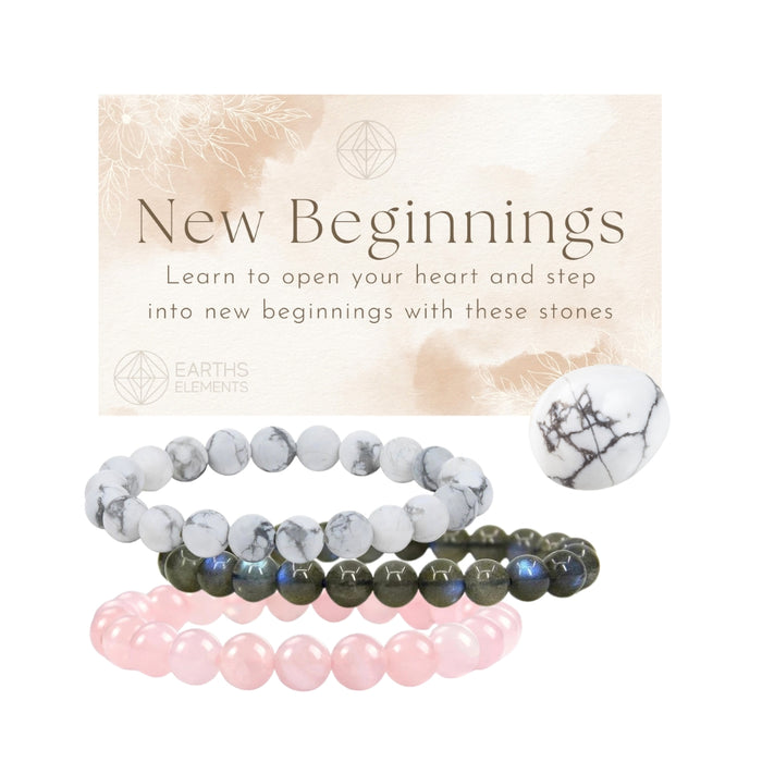 New Beginnings - Intention Bracelet Set - 8mm