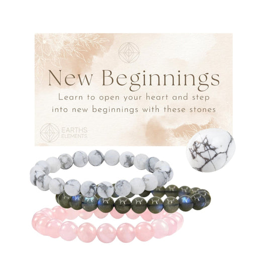 New Beginnings - Intention Bracelet Set - 8mm