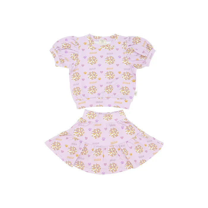 NTRL Co. Pom Pom Paws Twirl & Whirl Skirt Set