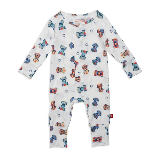 Onsie- Magnetic closure. Formula Fun Race Cars