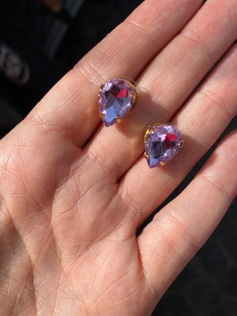 Orecchini Drop Rock Lilla