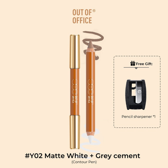 #Y02 Matte White + Grey cement (Contour Pen)