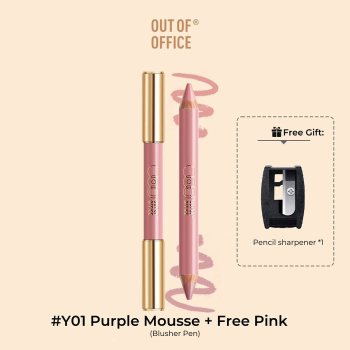 #Y01 Purple Mousse + Free Pink (Blusher Pen)