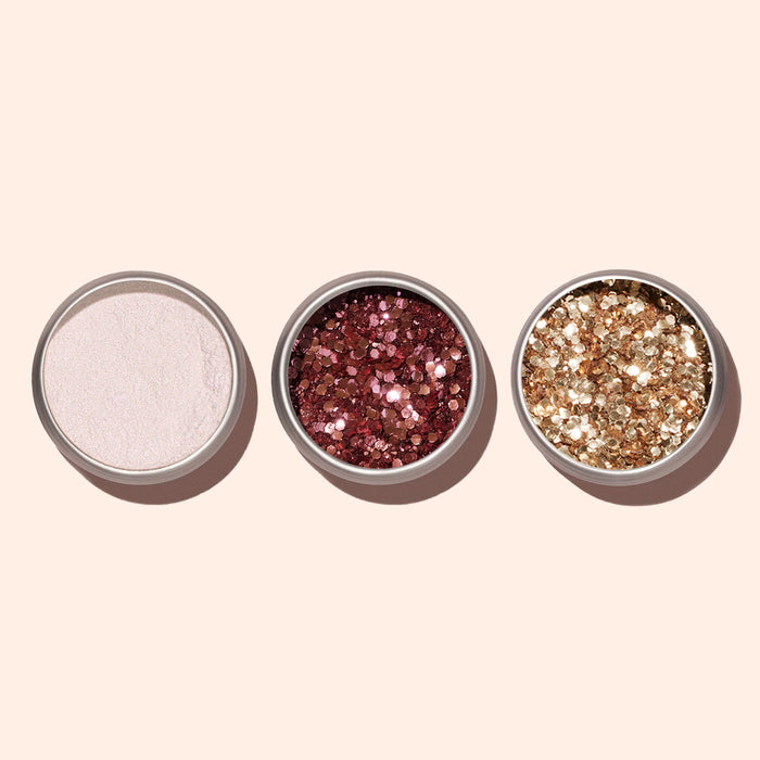 Paillettes Pink Quartz + Pink Glazed + Paillettes Rose Gold