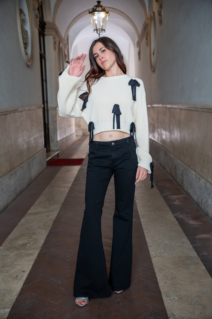 Pantalone Denim Black Jeans Aniye By