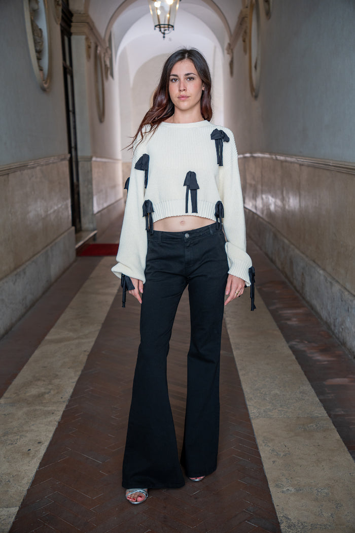 Pantalone Denim Black Jeans Aniye By