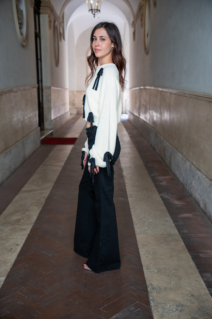 Pantalone Denim Black Jeans Aniye By
