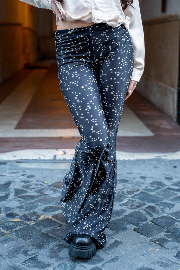 Pantalone leggings FLARED LEILA Stars - Aniye By