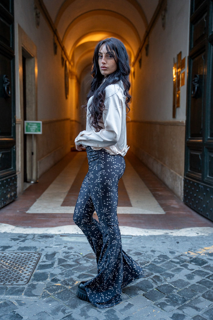 Pantalone leggings FLARED LEILA Stars - Aniye By
