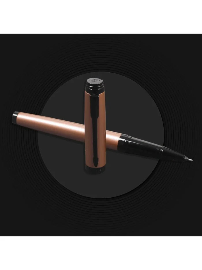 Parker Ambient Rose Gold Black Trim Ballpoint Pen Medium Nib