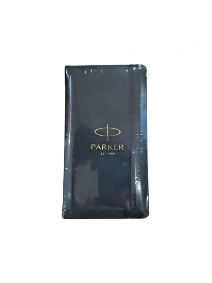 Parker Aster Matte Black Gold Trim Rollerball Pen Medium Nib With Slim Notebook
