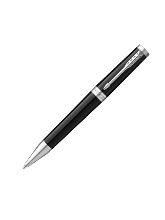 Parker Ingenuity Black Lacquer Chrome Trim Ballpoint Pen Medium Nib