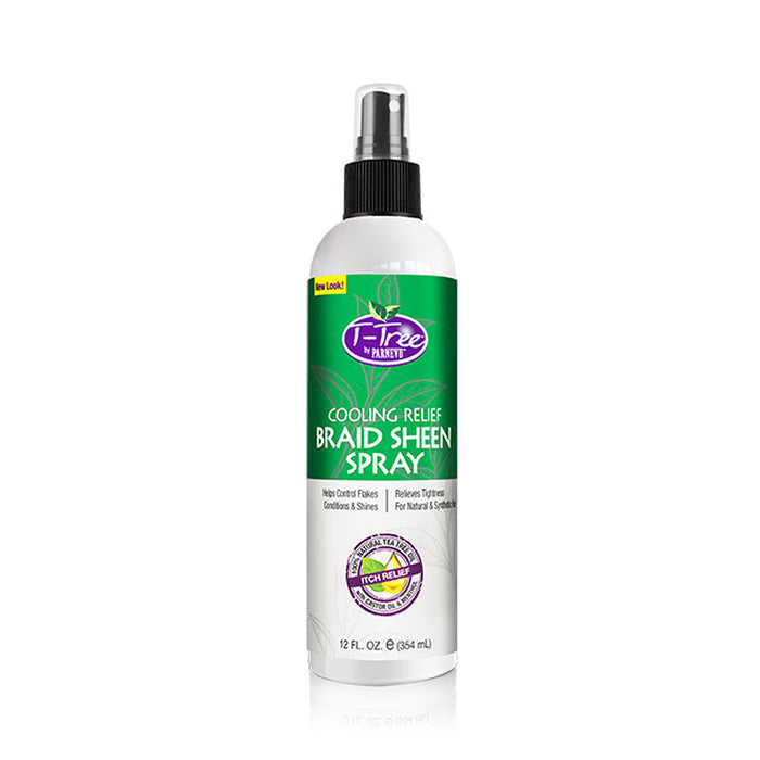 PARNEVU tea tree braid spray Cooling Relief braid sheen spray 12 oz bottle for soothing scalp