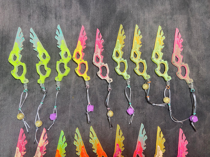 **PATREON EXCLUSIVE** SPACE FLAP ( SEPIOID ALIEN ) GALACTIC FEATHER GLOW CHARM