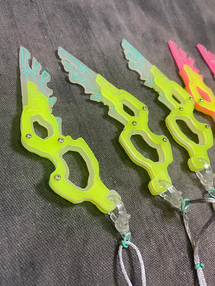 **PATREON EXCLUSIVE** SPACE FLAP ( SEPIOID ALIEN ) GALACTIC FEATHER GLOW CHARM