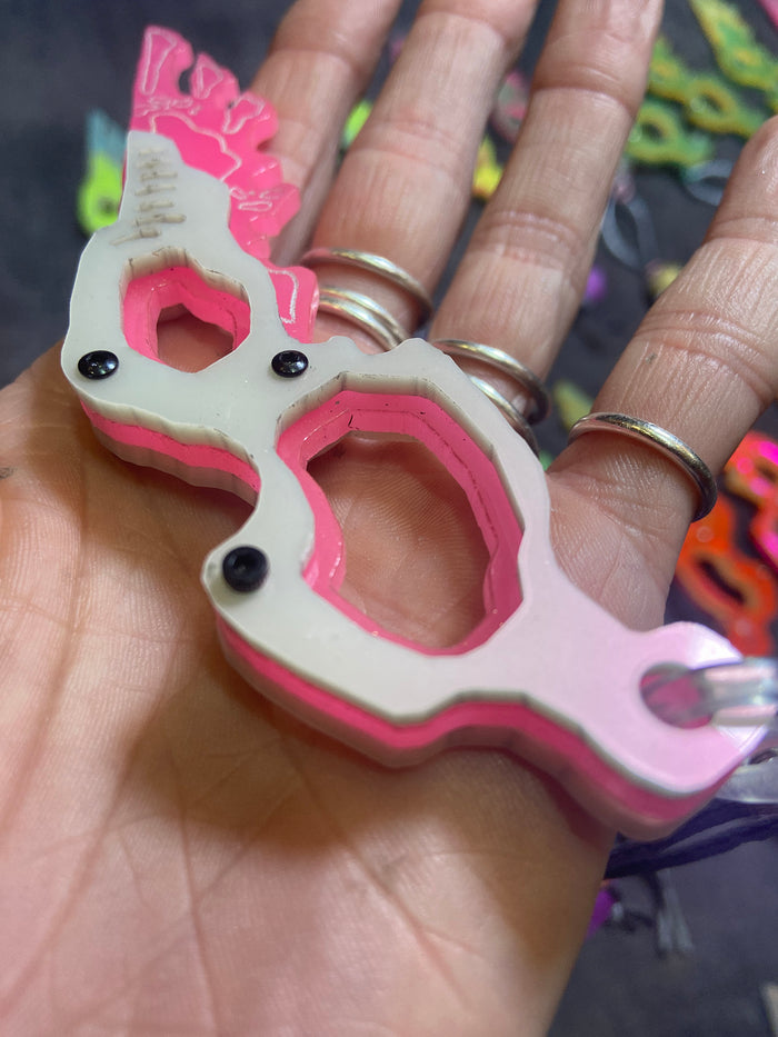 **PATREON EXCLUSIVE** SPACE FLAP ( SEPIOID ALIEN ) GALACTIC FEATHER GLOW CHARM