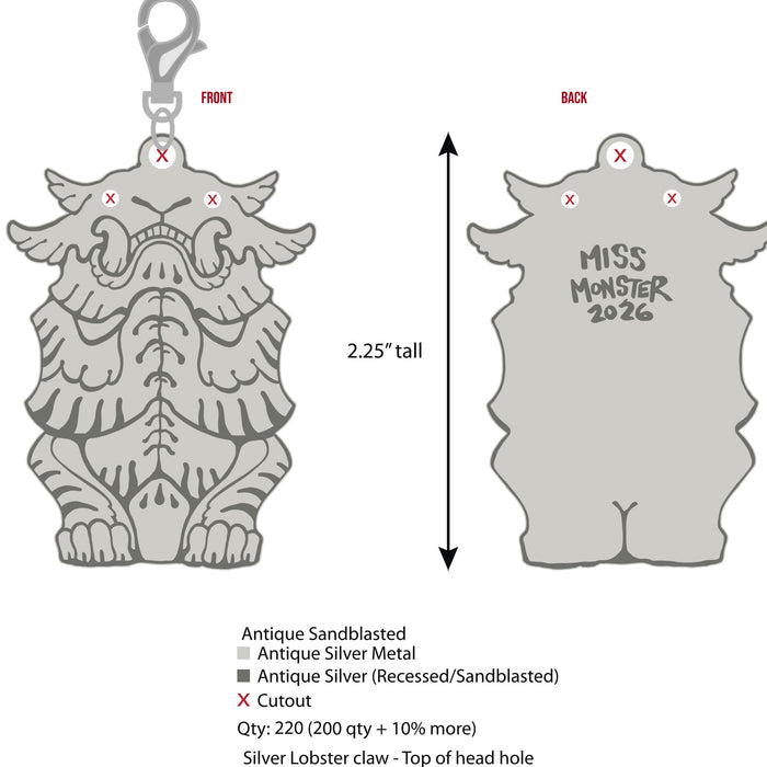 PATREON FIRST DIBS "IRON" EFFIGY METAL 2.5" CHARM **PREORDER** SHIPS LATE APRIL THROUGH MAY (Copy)