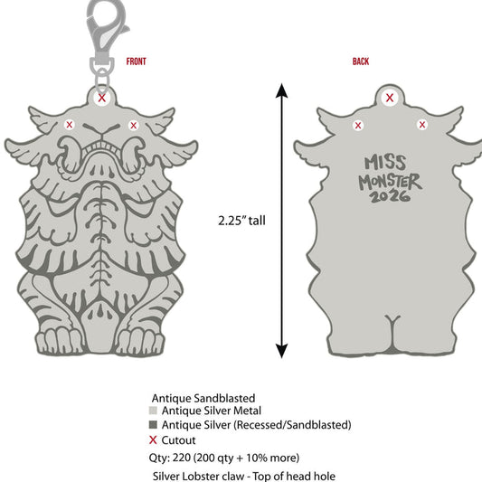 PATREON FIRST DIBS "IRON" EFFIGY METAL 2.5" CHARM **PREORDER** SHIPS LATE APRIL THROUGH MAY (Copy)
