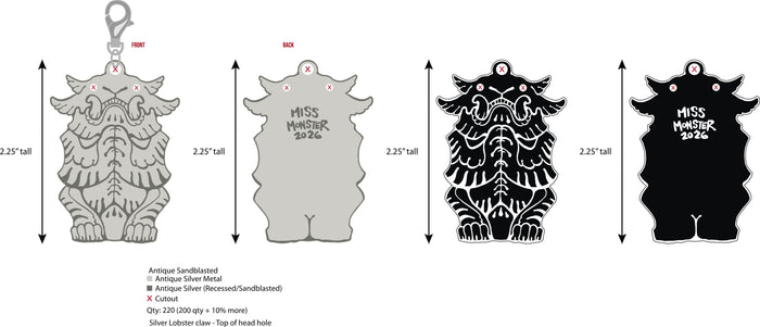 PATREON FIRST DIBS "IRON" EFFIGY METAL 2.5" CHARM **PREORDER** SHIPS LATE APRIL THROUGH MAY (Copy)