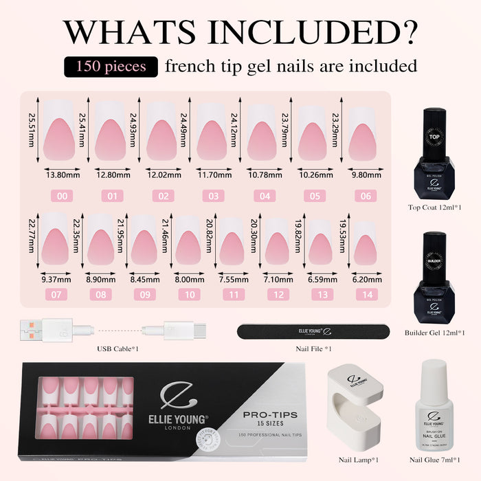 Pink Base French Tip| Long Square | ProTips