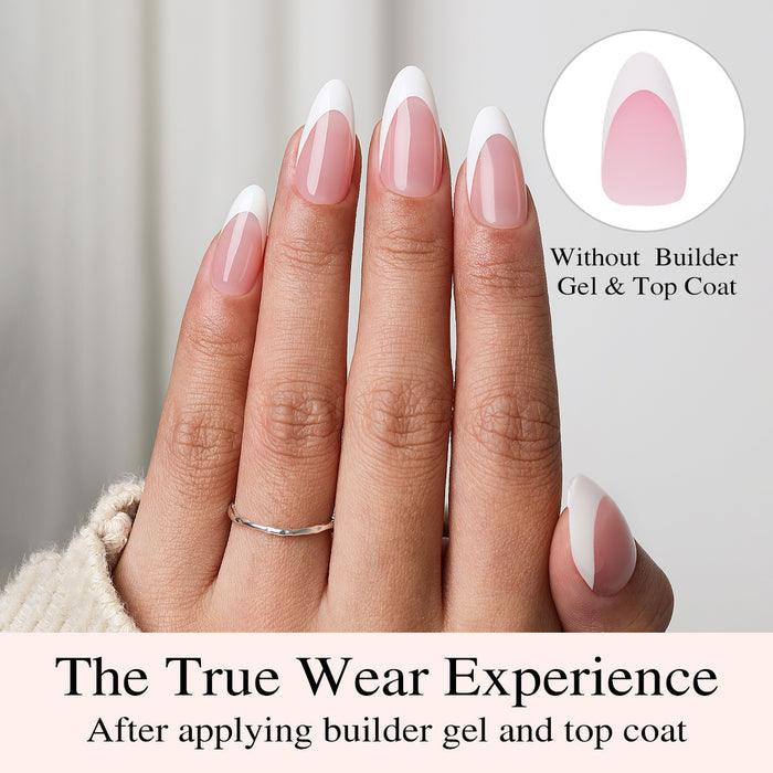 Pink Base French Tip | Medium Almond | ProTips