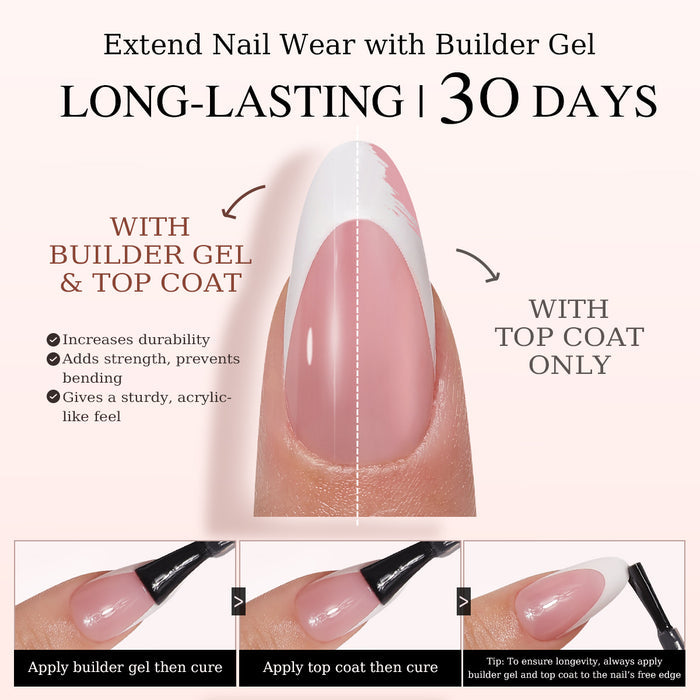 Pink Base French Tip | Medium Almond | ProTips
