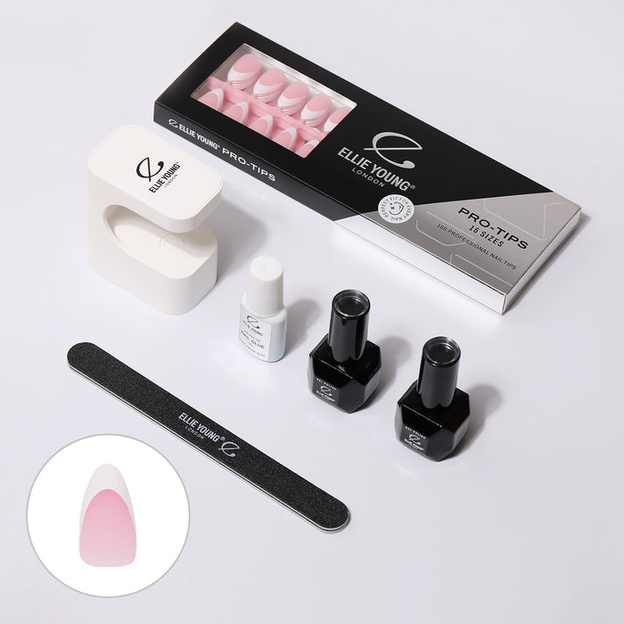 Pink Base French Tip | Medium Almond | ProTips