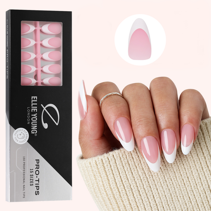 Pink Base French Tip | Medium Almond | ProTips