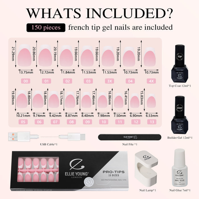 Pink Base French Tip | Medium Coffin | ProTips