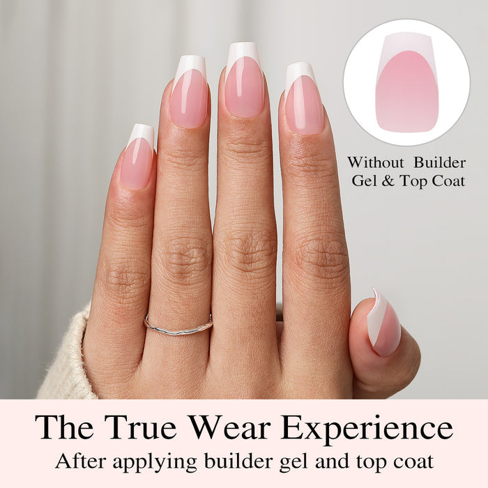 Pink Base French Tip | Medium Coffin | ProTips