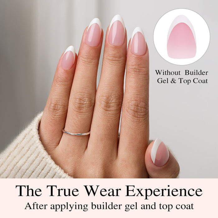 Pink Base French Tip | Short Almond | ProTips