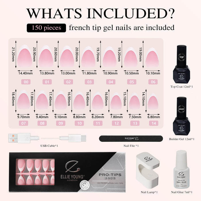 Pink Base French Tip | Short Almond | ProTips
