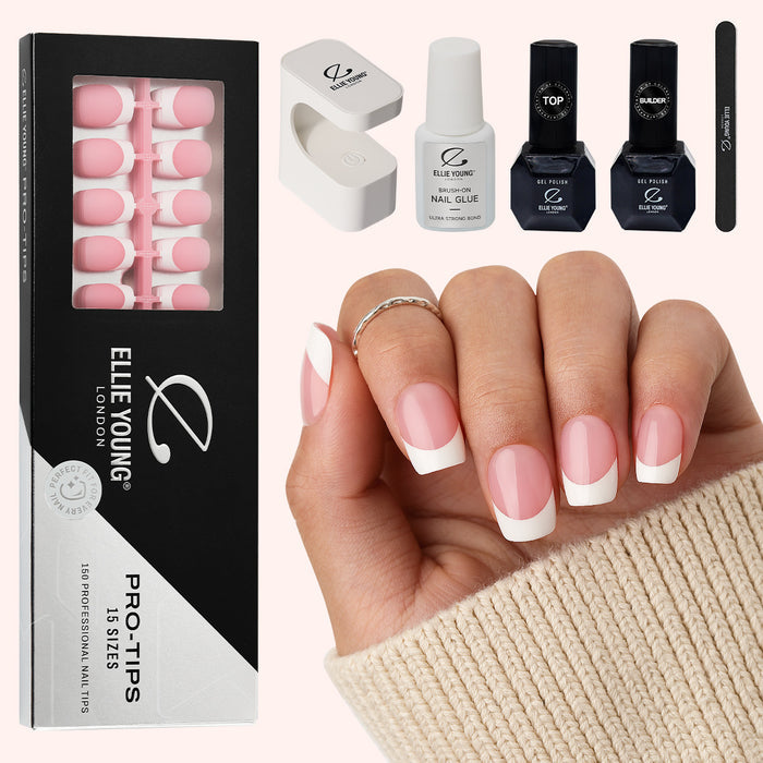 Pink Base French Tip | Short Square | ProTips