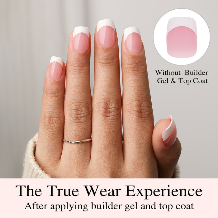Pink Base French Tip | Short Square | ProTips