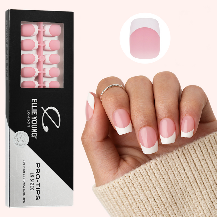 Pink Base French Tip | Short Square | ProTips