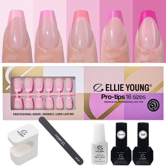 Pink Pastel Tips | Medium Coffin | ProTips