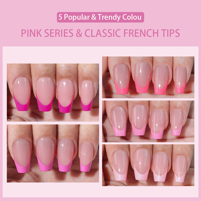 Pink Pastel Tips | Medium Coffin | ProTips