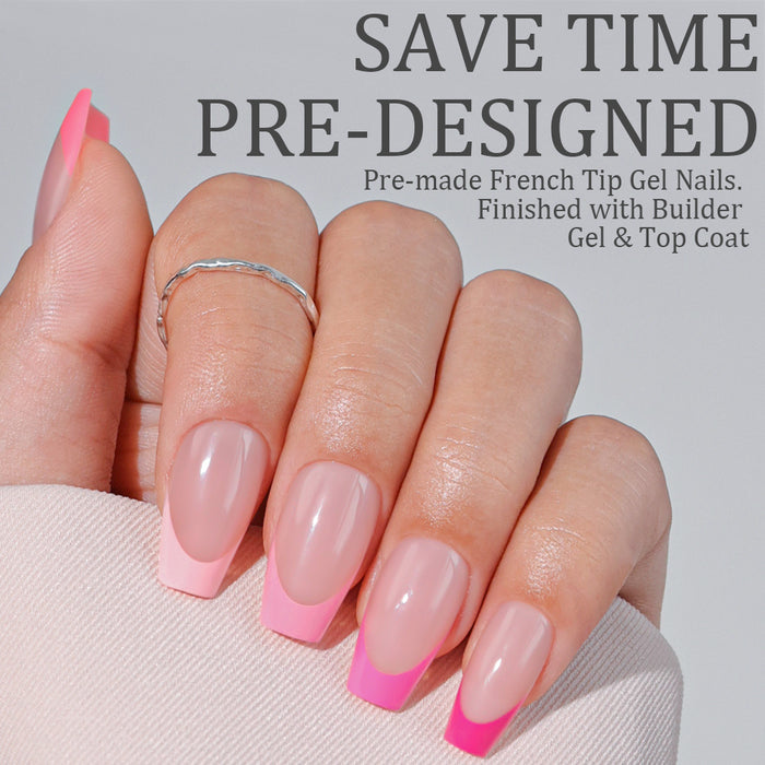 Pink Pastel Tips | Medium Coffin | ProTips