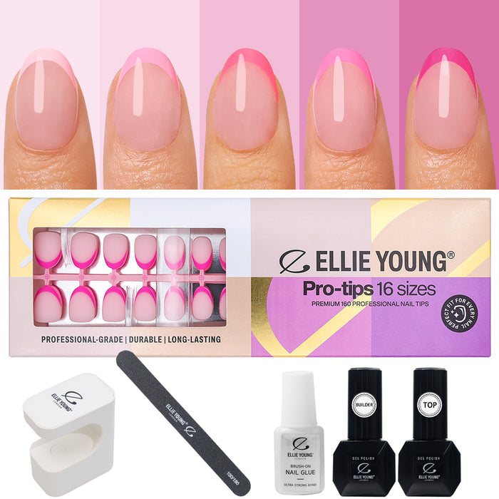Pink Pastel Tips | Short Oval| ProTips