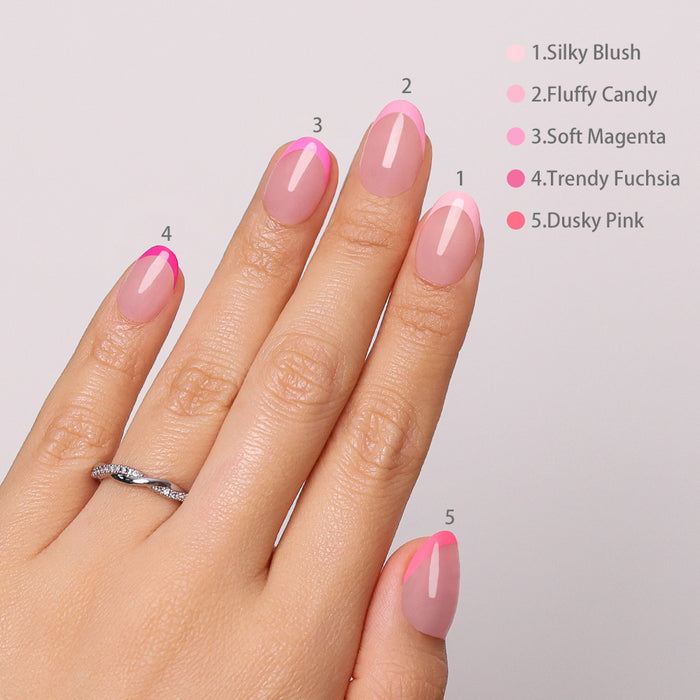 Pink Pastel Tips | Short Oval| ProTips